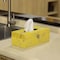 Vintiquewise Rectangular Velvet Modern Paper Facial Tissue Box Holder, Yellow QI003978_RC_YL - alternate 4